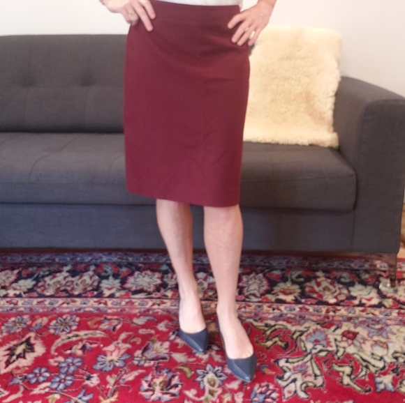 J Crew Pencil Skirt Plum Size 4 - Picture 1 of 10